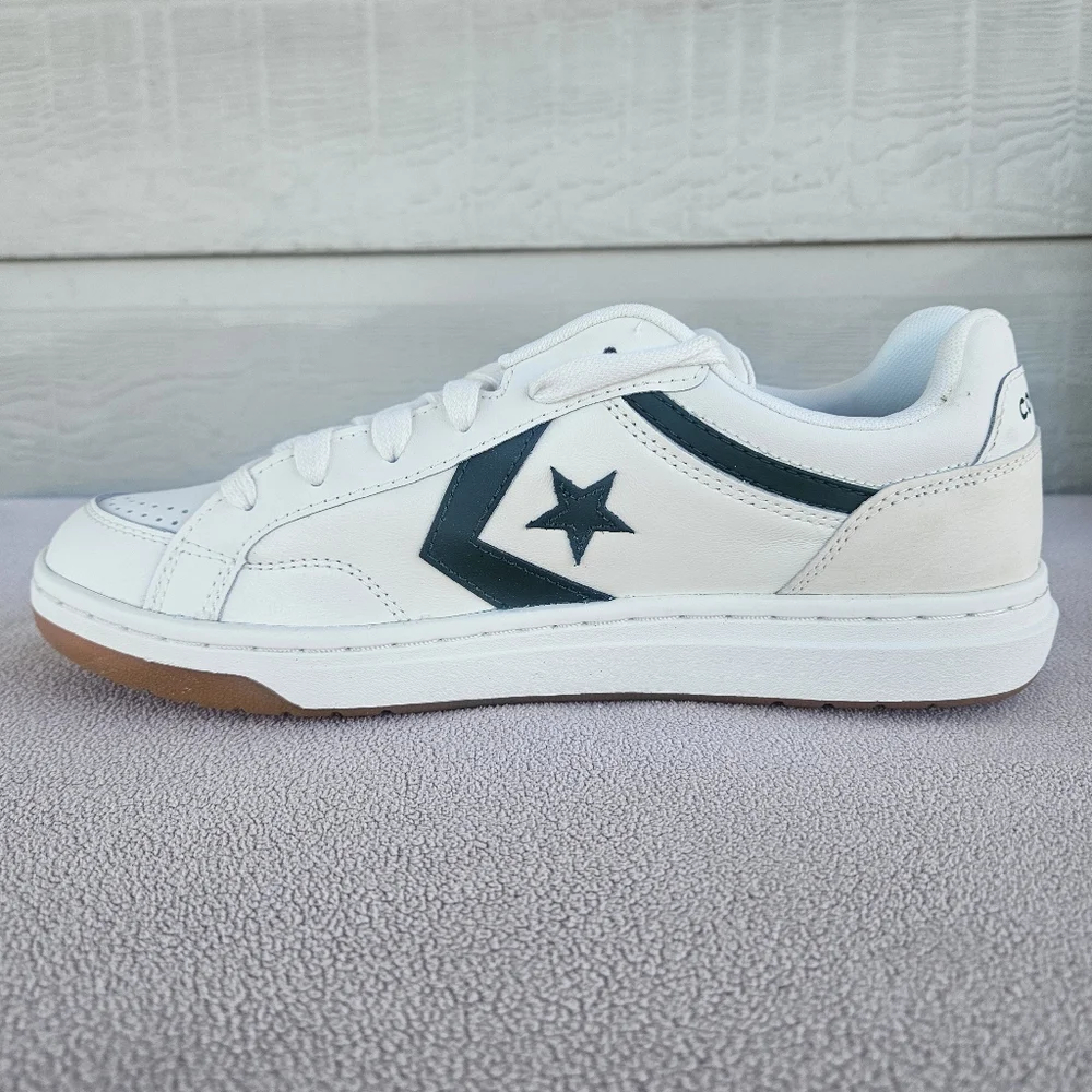 Converse Pro Blaze Classic Ox White Green Low Top Leather Men SZ 10.5 A12404C - Picture 3 of 12